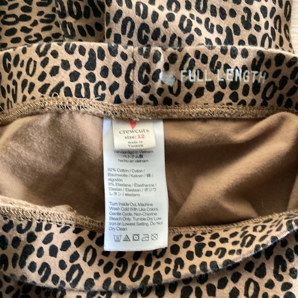CREWCUTS FULL LENGTH LEOPARD LEGGINGS SIZE 12 - Picture 3 of 4